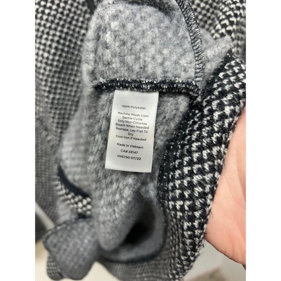 T By Talbots Womens M Black & White Houndstooth Full-Zip Jacket - Picture 3 of 9